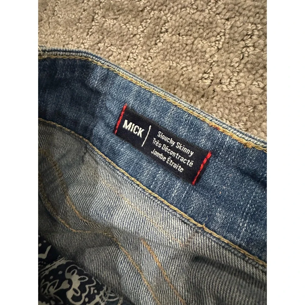 True Religion Mick 33/30 Jeans Slouchy Distressed (E)
